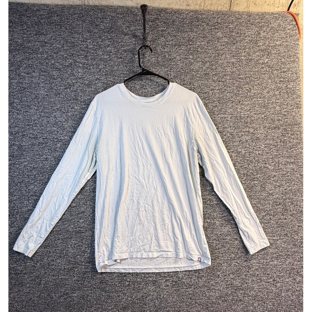 Figs Mens Long Sleeve Underscrub T-Shirt off-white 100% Pima Cotton Large